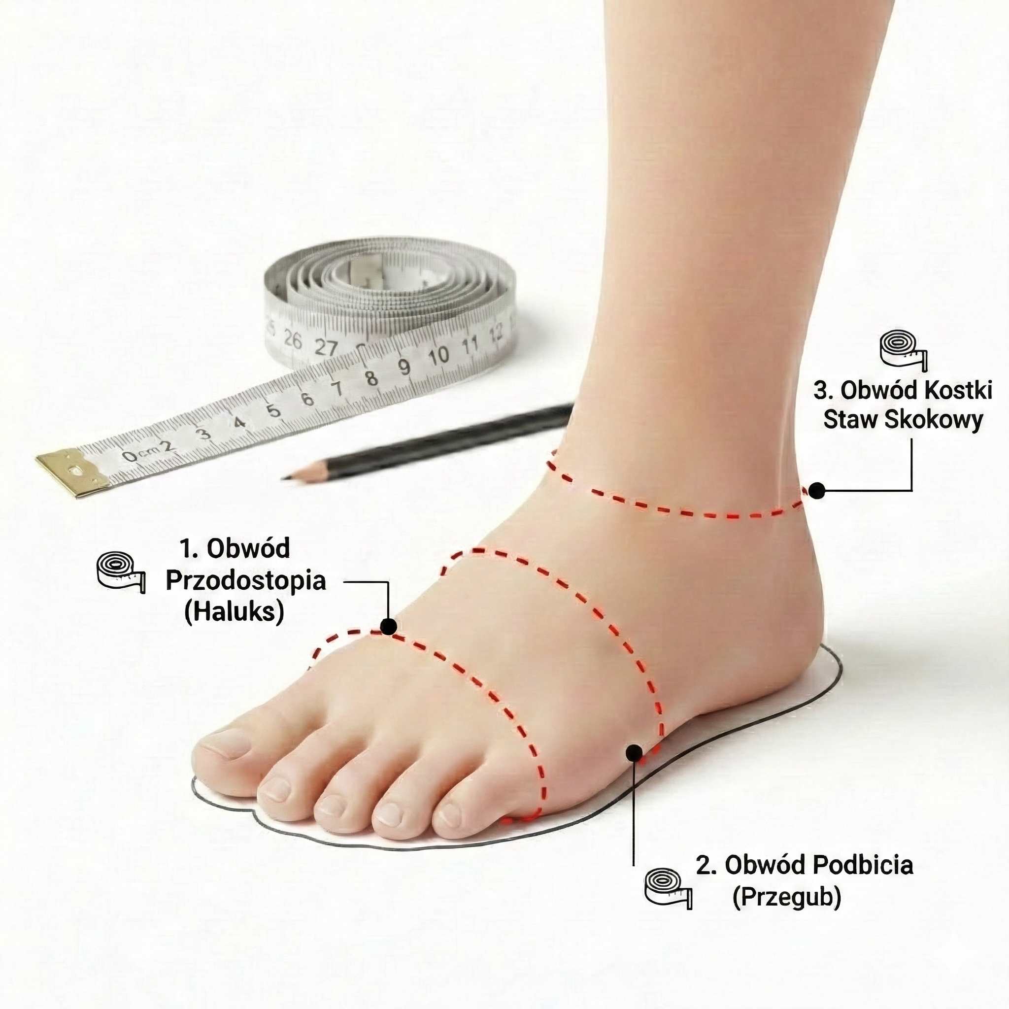 Jak ściągnąć miarę ze stopy