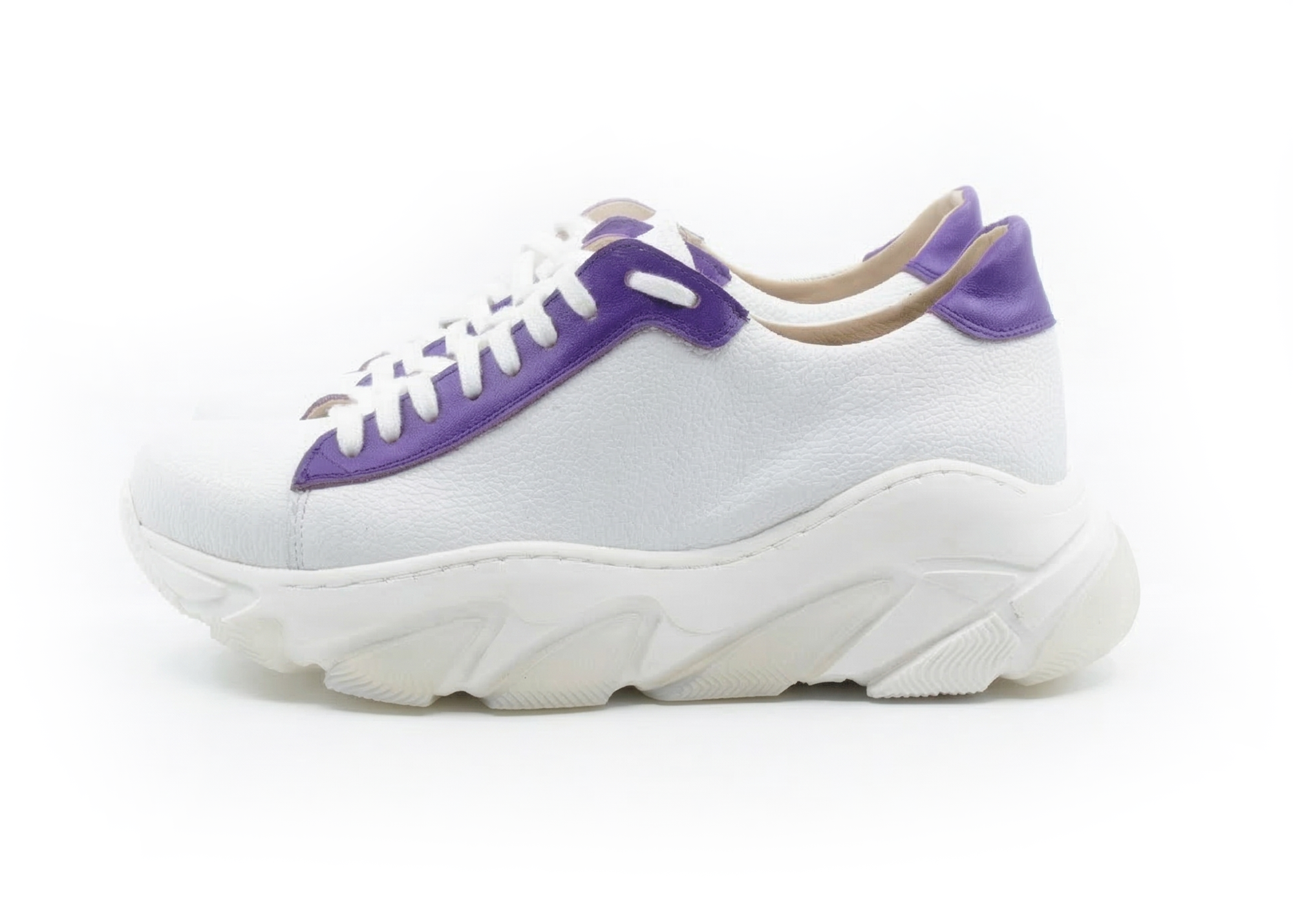 Sneakersy Damskie ROMINA - białe + fiolet - obrazek 3